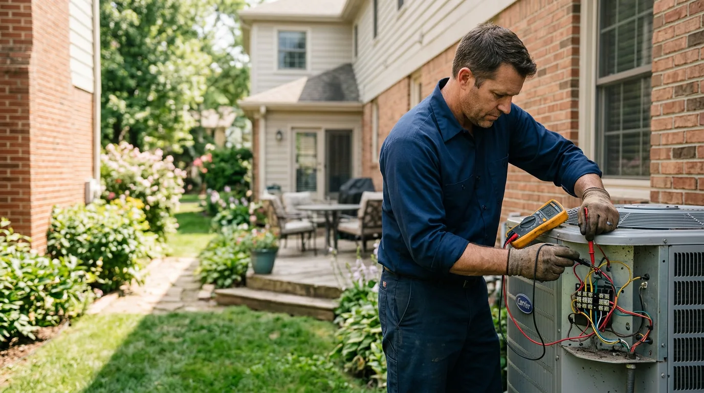 HVAC technician working near Silver Springs, NY